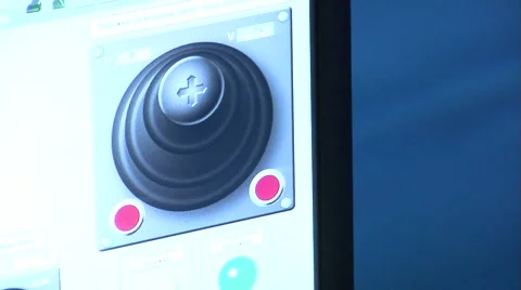 Port crane simulator Stock Footage 5164441