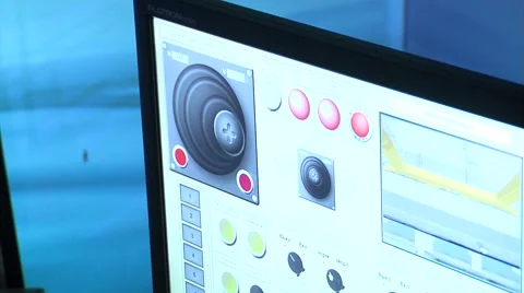 Port crane simulator Stock Footage 5164574