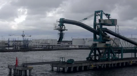 Port cranes Stock Footage 53319625