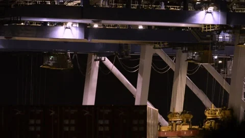 Port Cranes Stock Footage 170037096