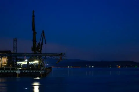 Port cranes Stock Photos