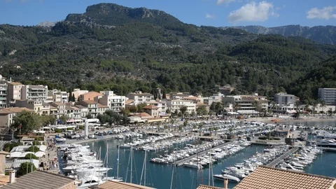 Port de Soller, Mallorca Video stock 105876292