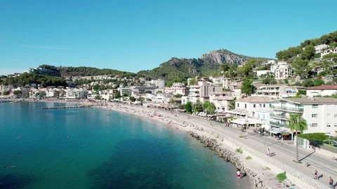 Port de Soller resort seafront Stock-Footage 229007677