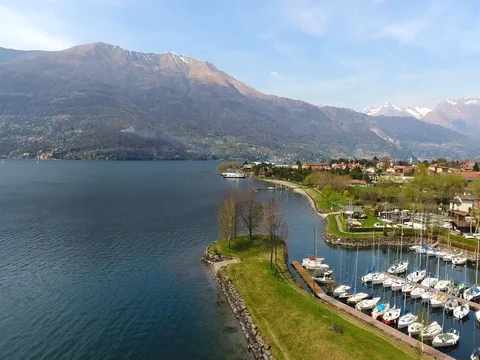 Port of Dervio - Como Lake Stock Footage 74072774