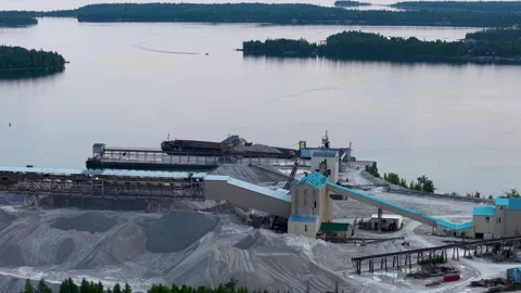 Port Dolomite Limestone Quarry on Lake Huron Stock Footage 346736558