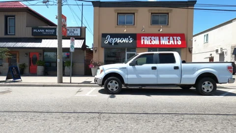 Port Dover, Can May 23 2026 POV side view driving plate farms and trees country Stock Footage 338305101