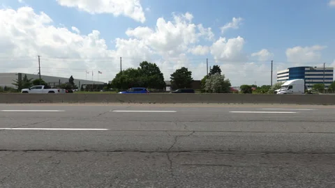 Port Dover, Can May 23 2026 POV side view driving plate farms and trees country Stock Footage 338306611