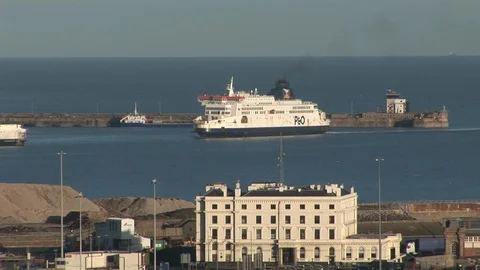 Port of Dover in Kent Stock Footage 94585536