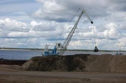 Port dredge Stock Photos