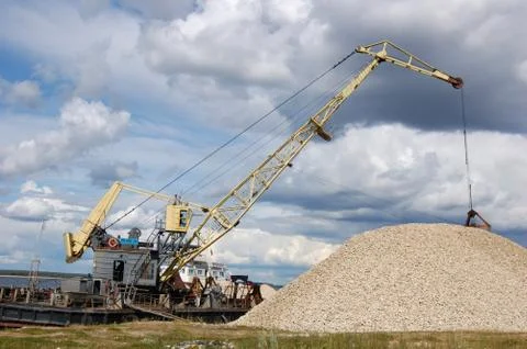 Port dredge Stock Photos