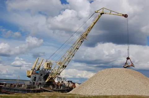 Port dredge Stock Photos