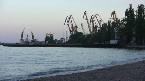 Port at Dusk Video stock 91922507