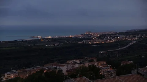 Port in dusk Stock Footage 108634559