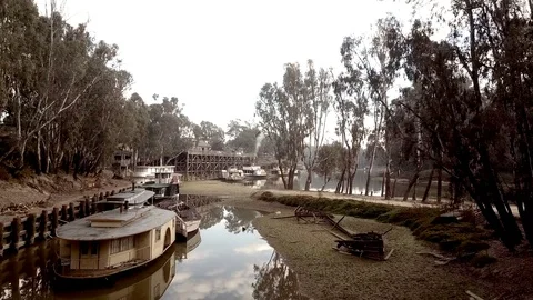 Port of Echuca Stock Footage 77426919
