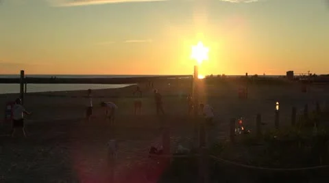 Port Elgin Main Beach Sunset Timelapse Video stock 11238524