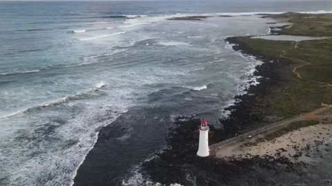 Port Fairy lighthouse Stock Footage