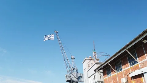 Port Flag2 Stock Footage 129881247