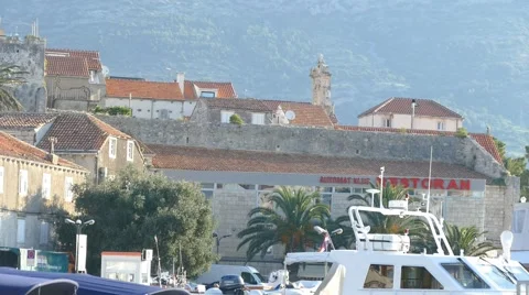 Port in Front Old Town Stock Footage 54913537