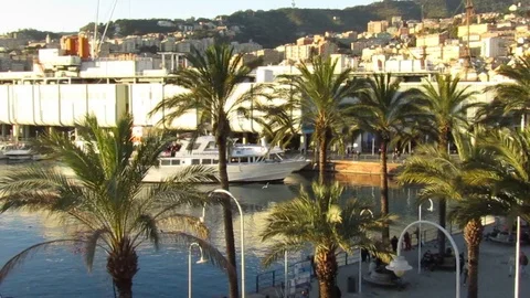 The port of Genoa, Italy Stock Footage 71012008