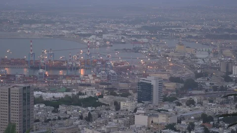 Port of Haifa Stock Footage 100570489