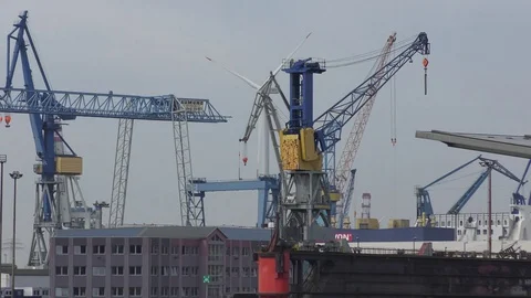 Port of Hamburg Stock Footage 79011281