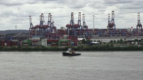 Port Of Hamburg Stock Footage 202001737