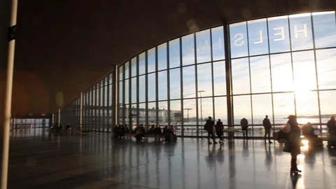 Port of Helsinki interior Stock Footage 130112652