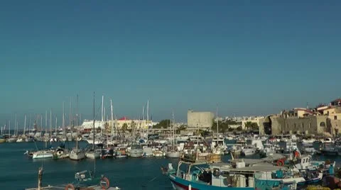 Port in Heraklion Stockbeeldmateriaal 8985648
