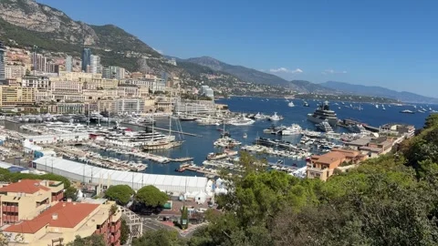 Port Hercules Monaco - Static Daytime View Stock Footage 346509953