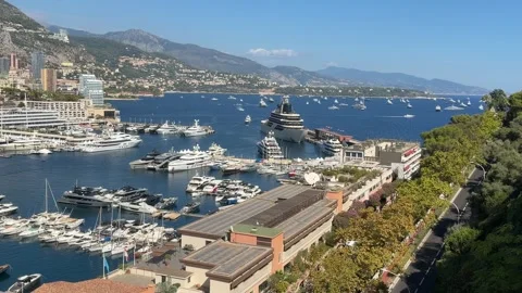 Port Hercules Monaco - Static Daytime View Stock Footage 346510221