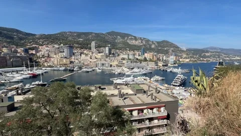 Port Hercules Monaco - Static Daytime View Stock Footage 346510525