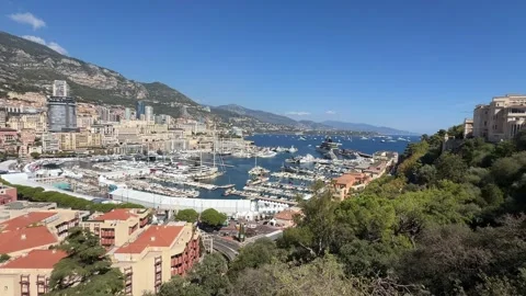 Port Hercules Monaco - Static Daytime View Stock Footage 346510545