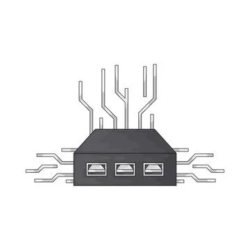 Port illustration Illustrazione stock