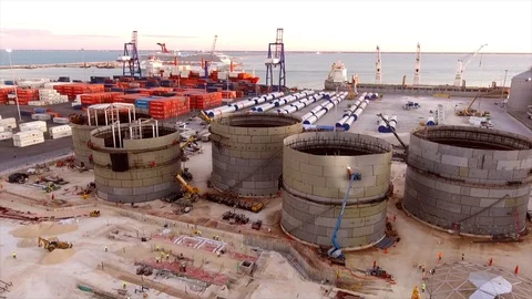 Port infraestructure Video stock 93989546