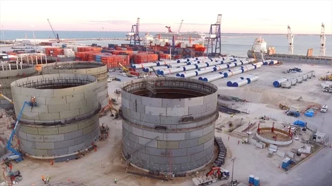 Port infrastructure Video stock 93989542