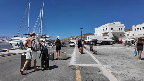 Port of Ios Greece Stock Footage 301724529