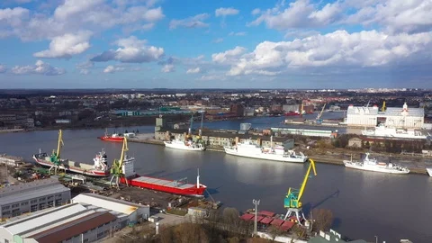 The port of Kaliningrad Stock Footage