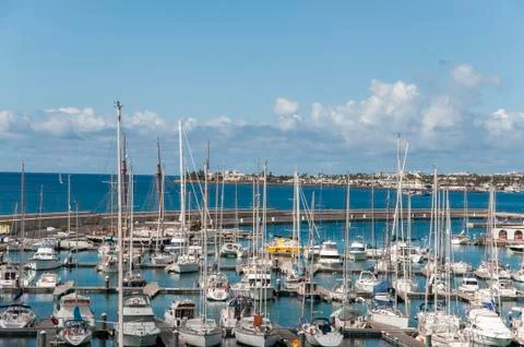 Port of lanzarote 스톡 사진