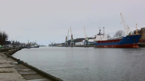 Port of Liepaja Stock Footage 35506059