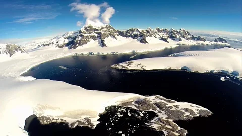 Port Lockroy Aerial Stock Footage 76780955