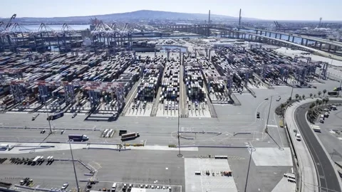 Port of Long Beach Video stock 219524535