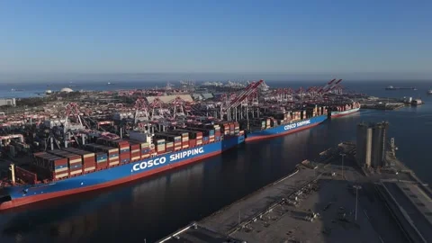 Port of Long Beach Shipping Stock Footage 318563487