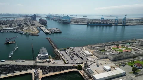 Port of Los Angles Stock Footage 246149696