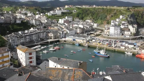 The port of Luarca in Asturias, Spain Stock Footage 275562853