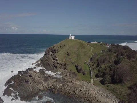 Port Macquarie Lighthouse Drone Stock Footage