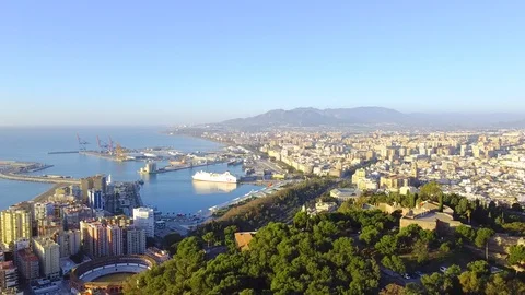 Port of Malaga 1 库存影片 124472396