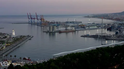 Port of Malaga in Spain Stock Footage 159172659