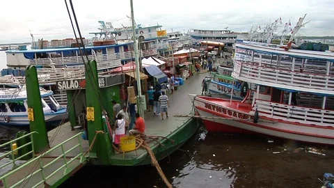 Port of Manaus Stock Footage 96267422
