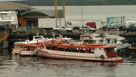 Port of Manaus Stock Footage 96267426