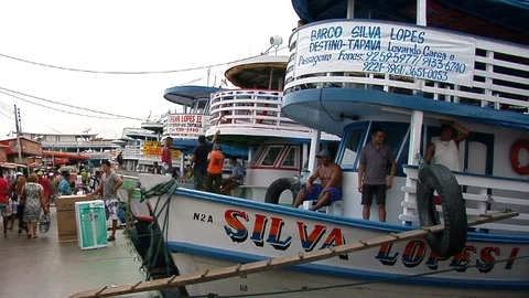 Port of Manaus Stock Footage 96267432